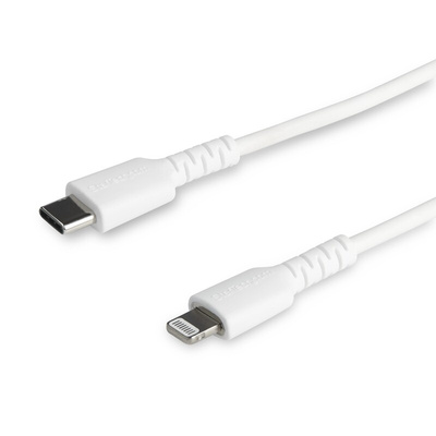 StarTech.com USB 2.0 Cable, Male Lightning to Male USB C Rugged USB Cable, 1m