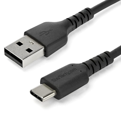 StarTech.com USB 2.0 Cable, Male USB A to Male USB C Rugged USB Cable, 1m
