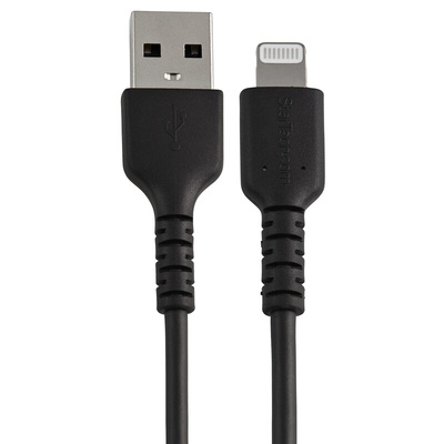 StarTech.com USB 2.0 Cable, Male USB A to Male Lightning Rugged USB Cable, 15cm