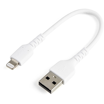 StarTech.com USB 2.0 Cable, Male USB A to Male Lightning Rugged USB Cable, 15cm