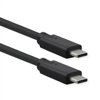 Roline USB 3.2 Cable, Male USB C to Male USB C Cable, 0.5m
