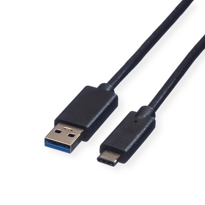 Roline USB 3.2 Cable, Male USB A to Male USB C Cable, 1m