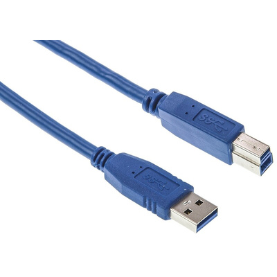 Wurth Elektronik USB 3.0 Cable, Male USB A to Male USB B Cable, 1m