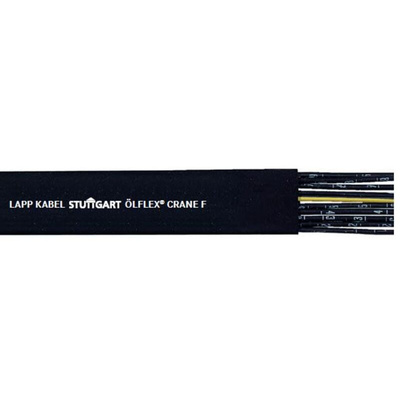 Lapp ÖLFLEX CRANE F Cable, 12 Cores, 1.5 mm², Flat, Unscreened, 50m, Black Rubber Sheath, 16 AWG