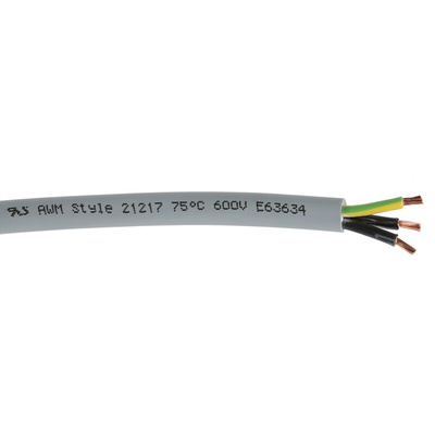Lapp ÖLFLEX CLASSIC 130 H Control Cable, 3 Cores, 1.5 mm², CY, Unscreened, 50m, Grey LSZH Sheath, 15 AWG