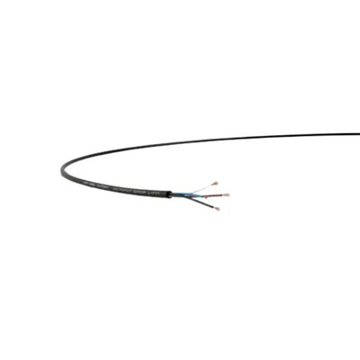 Lapp UNITRONIC SENSOR LifY 11Y Control Cable, 4 Cores, 0.36 mm², Unscreened, 50m, Black PUR Sheath, 22 AWG