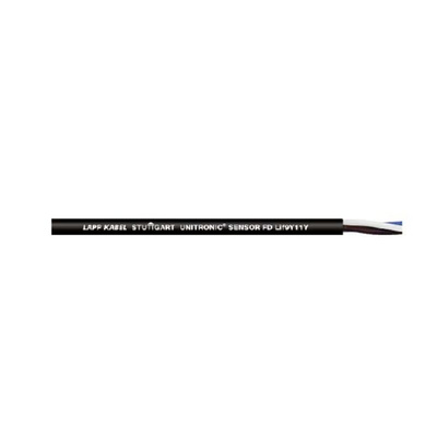 Lapp UNITRONIC SENSOR FD Lif9Y11Y Control Cable, 3 Cores, 0.34 mm², Unscreened, 50m, Black PUR Sheath, 22 AWG