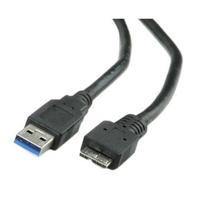Roline USB 3.0 Cable, Male USB A to Male Micro USB B Cable, 3m