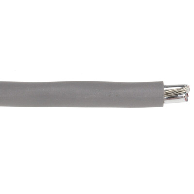 Alpha Wire Alpha Essentials Control Cable, 3 Cores, 0.35 mm², Screened, 100m, Grey PVC Sheath, 22 AWG