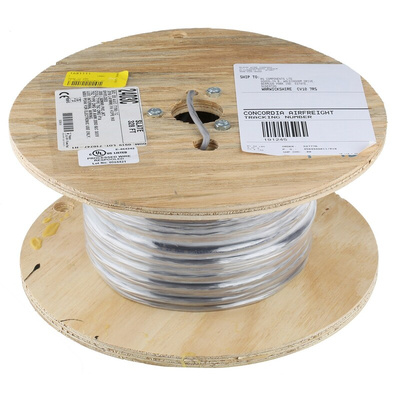 Alpha Wire Alpha Essentials Control Cable, 3 Cores, 0.35 mm², Screened, 100m, Grey PVC Sheath, 22 AWG