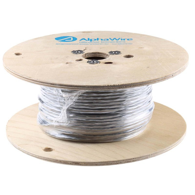 Alpha Wire Alpha Essentials Control Cable, 4 Cores, 0.35 mm², Screened, 100m, Grey PVC Sheath, 22 AWG
