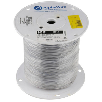 Alpha Wire Alpha Essentials Control Cable, 2 Cores, 0.35 mm², Screened, 100m, Grey PVC Sheath, 22 AWG