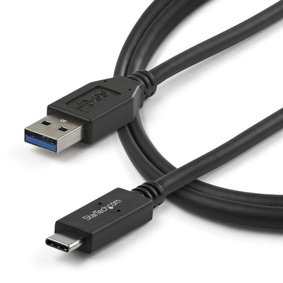 StarTech.com USB 3.1 Cable, Male USB A to Male USB C  Cable, 1m