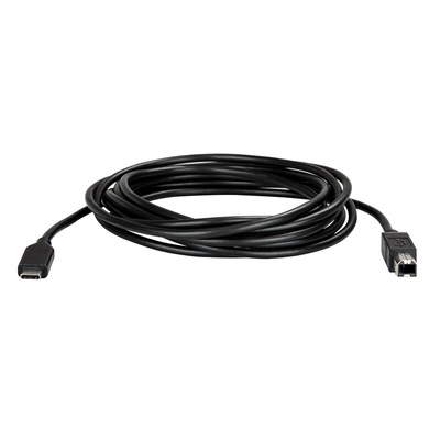 StarTech.com USB 2.0 Cable, Male USB C to Male USB B Cable, 3m