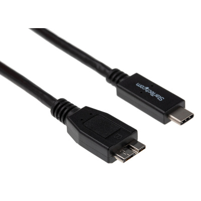 StarTech.com USB 3.1 Cable, Male USB C to Male Micro USB B Cable, 0.5m