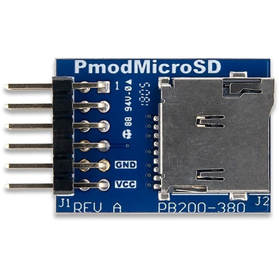Development Kit Pmod MicroSD Card Slot for use with Store and Access On System Board