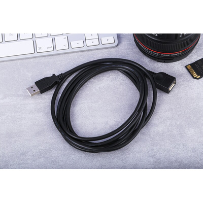 StarTech.com USB 2.0 Cable, Male USB A to Female USB A USB Extension Cable, 1.8m