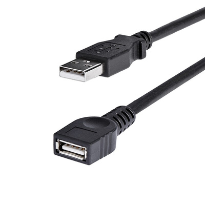StarTech.com USB 2.0 Cable, Male USB A to Female USB A USB Extension Cable, 1.8m