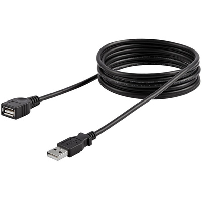 StarTech.com USB 2.0 Cable, Male USB A to Female USB A USB Extension Cable, 1.8m