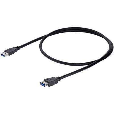 StarTech.com USB 3.0 Cable, Male USB A to Female USB A USB Extension Cable, 1m