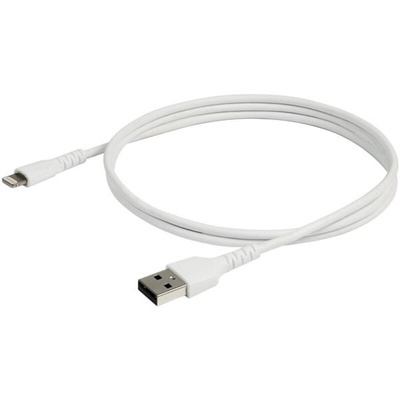 StarTech.com USB 2.0 Cable, Male USB A to Male Lightning Rugged USB Cable, 1m