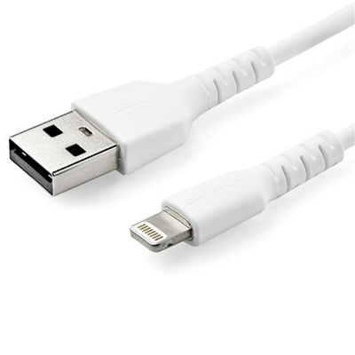 StarTech.com USB 2.0 Cable, Male USB A to Male Lightning Rugged USB Cable, 1m