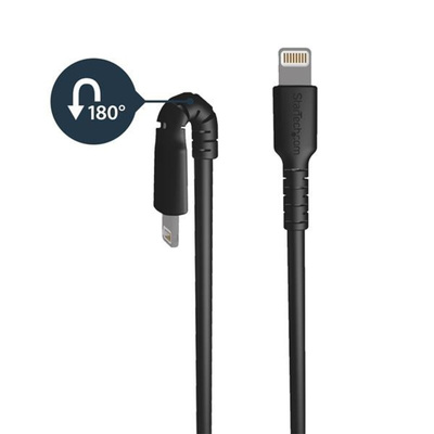 StarTech.com USB 2.0 Cable, Male USB A to Male Lightning Rugged USB Cable, 1m