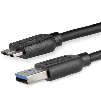 StarTech.com USB 3.0 Cable, Male USB A to Male Micro USB B Cable, 2m