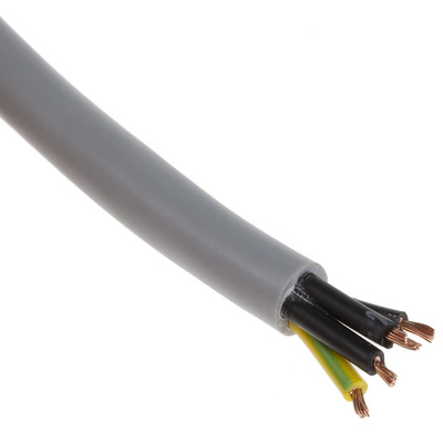 RS PRO Control Cable, 4 Cores, 0.75 mm², YY, Unscreened, 50m, Grey PVC Sheath