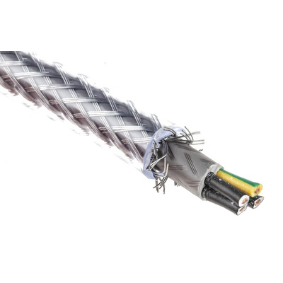 RS PRO Control Cable, 4 Cores, 0.75 mm², SY, Screened, 50m, Transparent PVC Sheath
