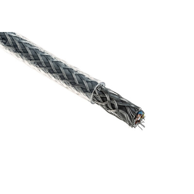 RS PRO Control Cable, 5 Cores, 1 mm², SY, Screened, 50m, Transparent PVC Sheath