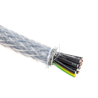 RS PRO Control Cable, 12 Cores, 1 mm², SY, Screened, 50m, Transparent PVC Sheath
