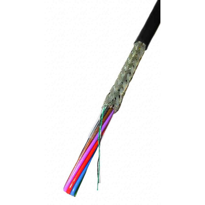 RS PRO Control Cable, 36 Cores, 0.22 mm², Unscreened, 25m, Black PVC Sheath