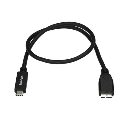 StarTech.com USB 3.1 Cable, Male USB C to Male Micro USB B Cable, 1m