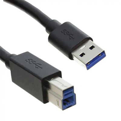 Molex USB 3.0 Cable, Male USB A to Male USB B  Cable, 1m