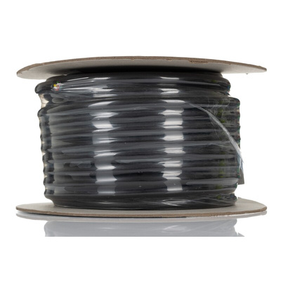 RS PRO Multicore Industrial Cable, 12 Cores, 0.5 mm², DEF STAN, Unscreened, 25m, Black PVC Sheath