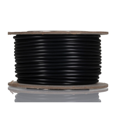 RS PRO Multicore Industrial Cable, 2 Cores, 0.5 mm², DEF STAN, Unscreened, 25m, Black PVC Sheath