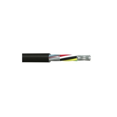 RS PRO Multicore Industrial Cable, 4 Cores, 0.5 mm², DEF STAN, Unscreened, 25m, Black PVC Sheath