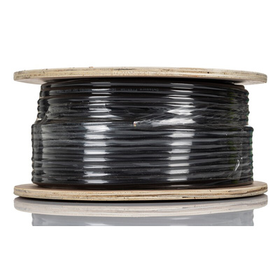 RS PRO Multicore Industrial Cable, 4 Cores, 0.5 mm², DEF STAN, Screened, 100m, Black PVC Sheath
