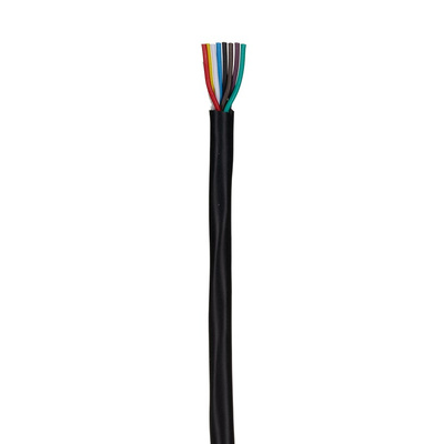RS PRO Multicore Industrial Cable, 8 Cores, 0.22 mm², DEF STAN, Unscreened, 25m, Black PVC Sheath