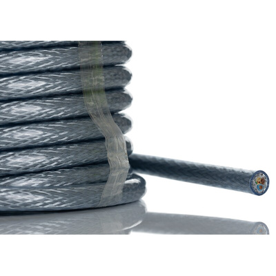 RS PRO Control Cable, 3 Cores, 1.5 mm², SY, Screened, 10m, Clear PVC Sheath