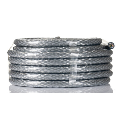 RS PRO Control Cable, 5 Cores, 2.5 mm², SY, Screened, 10m, Clear PVC Sheath
