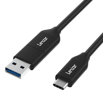 Lexar Cable, Male USB C to Female USB A Cable, 300mm