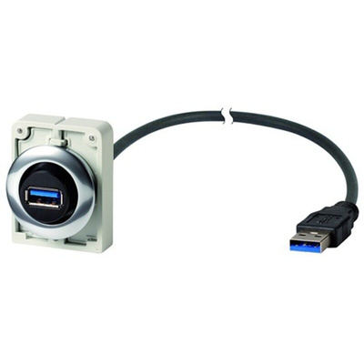 Eaton USB 3.0 Interface Adapter, Male Type A US Plug to Female  Cable, 70mm