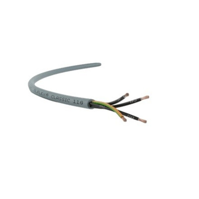 Lapp ÖLFLEX CLASSIC 110 YY Control Cable, 3 Cores, 1.5 mm², YY, Unscreened, 50m, Grey PVC Sheath, 16 AWG