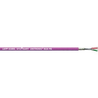Lapp UNITRONIC BUS PB Data Cable, 2 Cores, 0.64 mm², Screened, 100m, Purple PVC Sheath, 19 AWG