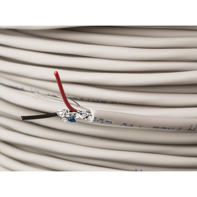 Belden Control Cable, 2 Cores, 0.33 mm², Screened, 100m, Grey Flame Retardant Non-Corrosive (FRNC) Sheath, 22 AWG