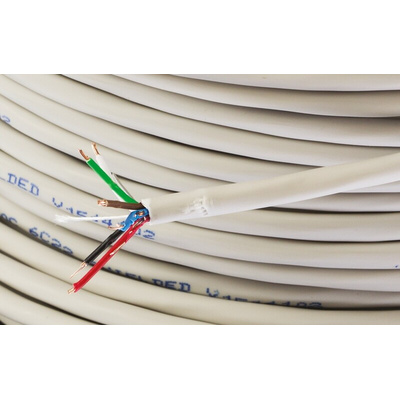 Belden Control Cable, 6 Cores, 0.33 mm², Screened, 100m, Grey LSZH Sheath, 22 AWG