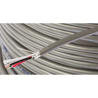 Belden Control Cable, 2 Cores, 0.33 mm², Screened, 152m, Grey PVC Sheath, 22 AWG