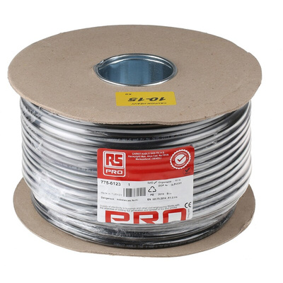 RS PRO 3 Core Power Cable, 1.5 mm², 100m, Black PVC Sheath, 3183Y, 16 A, 300 V, 500 V